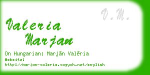 valeria marjan business card